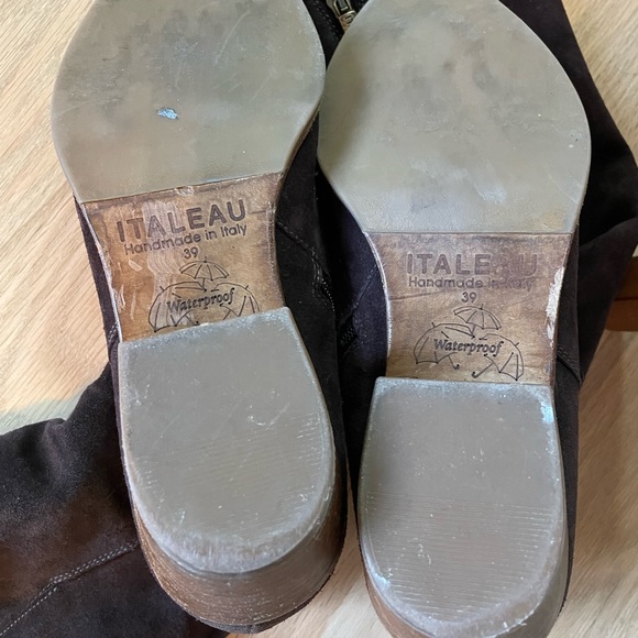 Gorgeous Italeau waterproof brown suede boots handmade in Italy - Picture 4 of 5